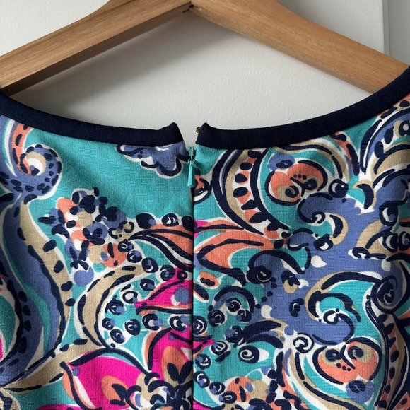 Lilly Pulitzer Francesca sheath Dress: Aqua Bait & Switch Large - Picture 10 of 12